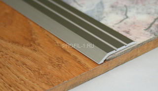 Алюминиевый порог разноуровневый 30 мм окантовочный с насечками Effector A 01.02 2,7 м шампань Алюминиевый порог разноуровневый 30 мм окантовочный с насечками Effector A 01.02 2,7 м шампань