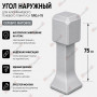 Наружный угол для плинтуса ПЛDJ-75 серебро матовое 1 шт.