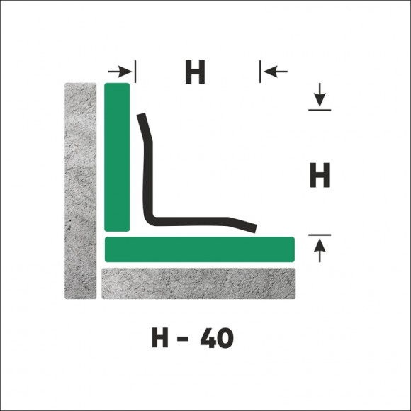 Уголок из нержавеющей стали равнополочный внутренний с загнутыми краями 40х40 мм FV 40 S сатинированная сталь 300 см