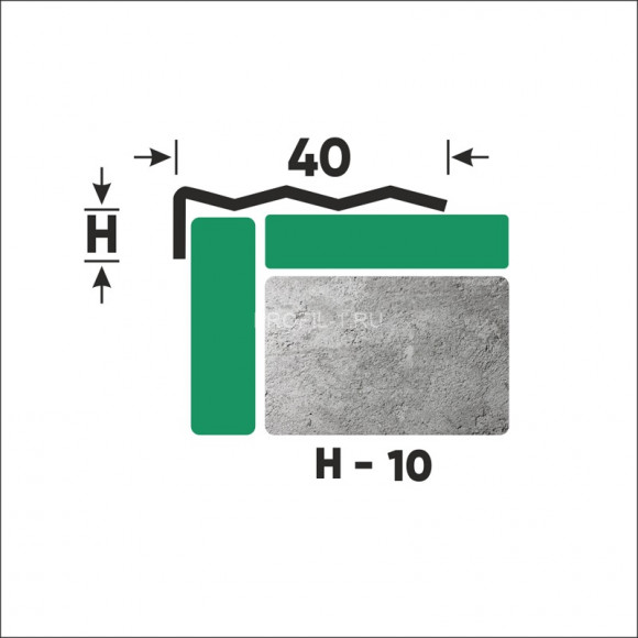Угловой порог из нержавеющей стали 40х10 мм FCA 10 GM золото сатинированное 270 см