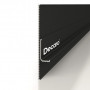Алюминиевый теневой плинтус Decaro D004.2 Regulated (D004.2A Black+F1A Black) черный с регулируемым зазором 0-55 мм 2 м