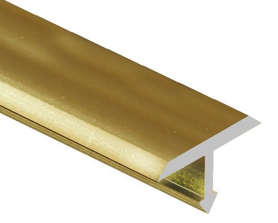 Профиль Т-образный 26 мм алюминий плоский PV39-05 золото блестящее 2,7 м
