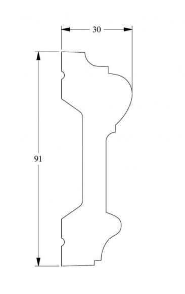 Молдинг Orac Decor Purotouch P9010 белый полиуретан 91х30 мм 2м Молдинг Orac Decor Purotouch P9010 белый полиуретан 91х30 мм 2м