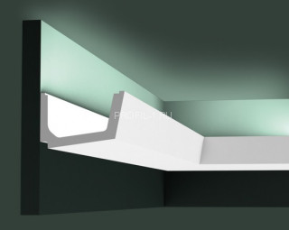 Потолочный плинтус для скрытого освещения Orac Decor C357 белый полиуретан 71х110 мм 2м Потолочный плинтус для скрытого освещения Orac Decor C357 белый полиуретан 71х110 мм 2м