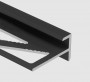 Алюминиевый профиль F-образный с рифлением PV53-18 черный матовый 2,7 м
