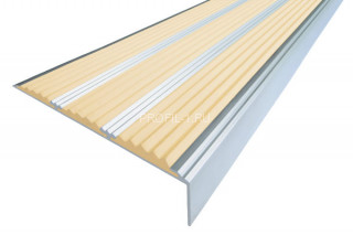 Алюминиевый угол-порог противоскользящий 22х98 мм АУ-98 бежевый 2,0 м Алюминиевый угол-порог противоскользящий 22х98 мм АУ-98 бежевый 2,0 м