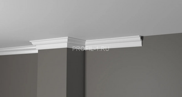 Потолочный плинтус Decor-Dizayn DD22 полистирол белый, под покраску 42х29х2000 мм