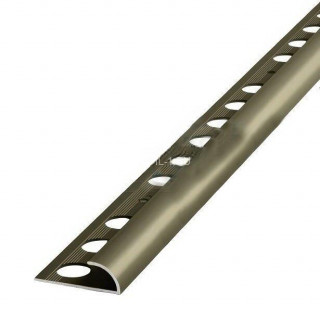 Алюминиеваый С-профиль 6 мм ПО-6 бронза светлая глянец 2.7 м