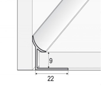 Алюминиевый уголок внутренний для плитки 9 мм Effector внутренняя раскладка 2,5 м A 96.01 серебро Алюминиевый уголок внутренний для плитки 9 мм Effector внутренняя раскладка 2,5 м A 96.01 серебро