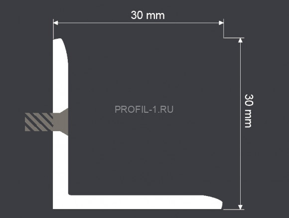 Алюминиевый внутренний порог угол 30х30 мм 05 серебряный антик 1,8 м Алюминиевый внутренний порог угол 30х30 мм 05 серебряный антик 1,8 м
