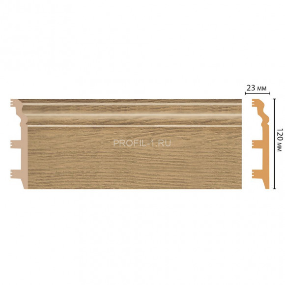 Плинтус напольный DECOMASTER D233-83 ШК/8 (120x23x2400) цвет Дуб натуральный