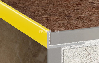 L-образный профиль алюминий 6 мм ПО-Г6 золото глянец  2,7 м