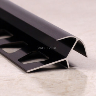 Алюминиевый профиль для наружных углов под плитку ПО-8х8 бронза глянец 2,7 м