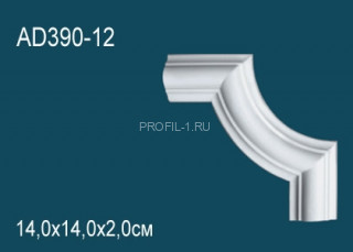 Угловой элемент с орнаментом Перфект AD390-12 140х140 мм