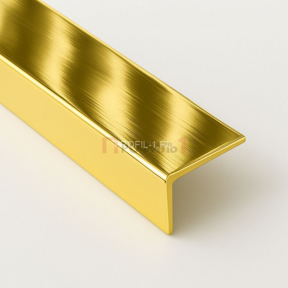 Латунный уголок 40х20 мм полированный 270 см