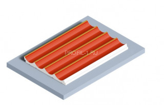 Стеновая панель 12х120 мм HiWood LV139 OR3G оранжевый 2,7 м