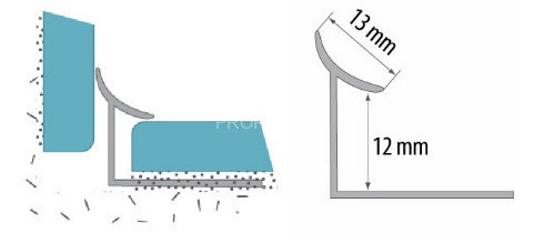 Внутренний угол ПВХ закладной для плитки 12 мм Cezar 123 Графит 2,5 м (10 штук) Внутренний угол ПВХ закладной для плитки 12 мм Cezar 123 Графит 2,5 м (10 штук)