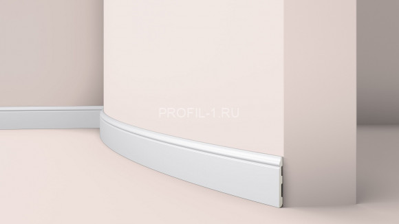 Напольный плинтус гибкий NMC Wallstyl FL1 FLEX белый полиуретан 12х80 мм 2м