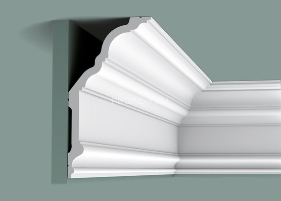 Потолочный плинтус Orac Decor Purotouch C340 белый полиуретан 256х135 мм 2м
