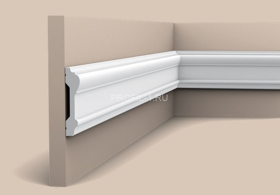 Гибкий молдинг Orac Decor Purotouch P9010F белый полиуретан 91х30 мм 2м