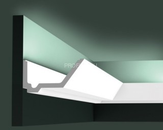 Потолочный плинтус для скрытого освещения Orac Decor C358 белый полиуретан 73х140 мм 2м Потолочный плинтус для скрытого освещения Orac Decor C358 белый полиуретан 73х140 мм 2м