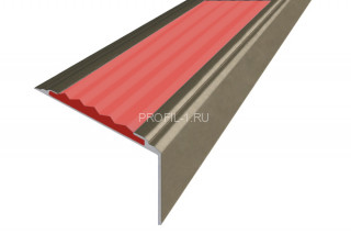 Алюминиевый порог угловой противоскользящий 20х38 мм АУ-38-Анод шампань-красный 1,8 м Алюминиевый порог угловой противоскользящий 20х38 мм АУ-38-Анод шампань-красный 1,8 м