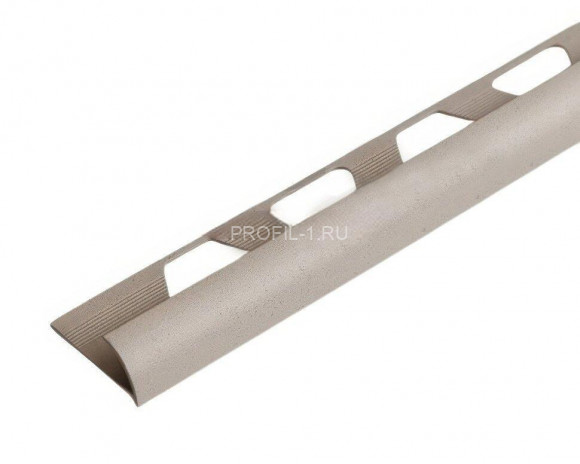 Алюминиеваый С-профиль 8 мм ПО-8 бежевый муар 2.7 м