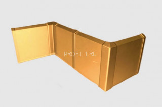 Алюминиевый плинтус напольный с кабель-каналом 70 мм Евротрим F-70 2158.00 золото 2,95 м Алюминиевый плинтус напольный с кабель-каналом 70 мм Евротрим F-70 2158.00 золото 2,95 м