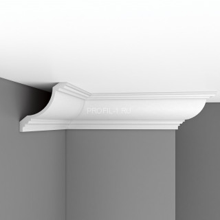 Плинтус потолочный под подсветку 180х180х2400 мм Decomaster 96695 из полиуретана белый под покраску Плинтус потолочный под подсветку 180х180х2400 мм Decomaster 96695 из полиуретана белый под покраску