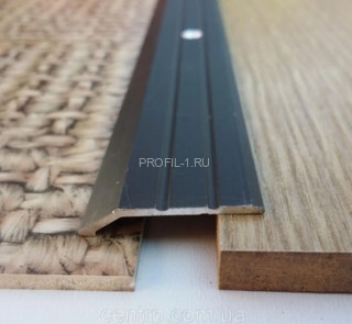 Алюминиевый порог разноуровневый 30 мм окантовочный с насечками Effector A 01.03 2,7 м бронза Алюминиевый порог разноуровневый 30 мм окантовочный с насечками Effector A 01.03 2,7 м бронза