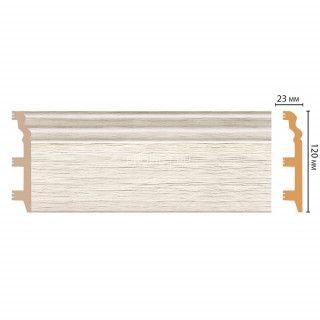 Плинтус напольный DECOMASTER D233-70ДМ (120x23x2400) цвет Дуб белый