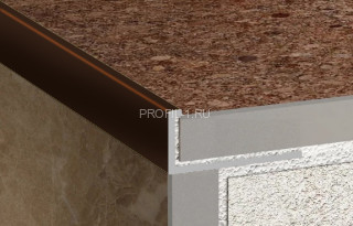 L-образный профиль алюминий 6 мм ПО-Г6 бронза глянец  2,7 м