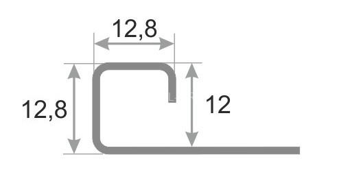 С-профиль из нержавеющей стали окантовочный SB016-12H серебро глянец браш 2,7 м С-профиль из нержавеющей стали окантовочный SB016-12H серебро глянец браш 2,7 м