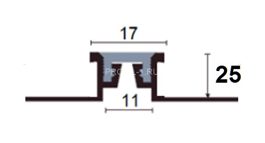 Латунный деформационный шов с заменяемой вставкой CB 250 OF 25х17 без покрытия 2,7м Латунный деформационный шов с заменяемой вставкой CB 250 OF 25х17 без покрытия 2,7м
