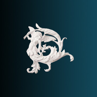 Декоративный орнамент Перфект G2320R правый белый 220х210х23 мм