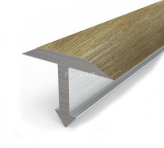 Алюминиевый профиль Т-образный 18 мм Т-18 Л Дуб нордик 2,7 м (упаковка 10 штук)