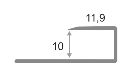 Алюминиевый П-профиль гибкий окантовочный ламинированный 10 мм ПО-П10 Берёза 2,7 м Алюминиевый П-профиль гибкий окантовочный ламинированный 10 мм ПО-П10 Берёза 2,7 м