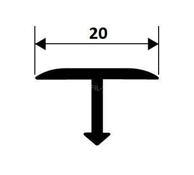 Профиль Т-образный 20 мм Cezar PVL37 L латунь полированная 2,7 м