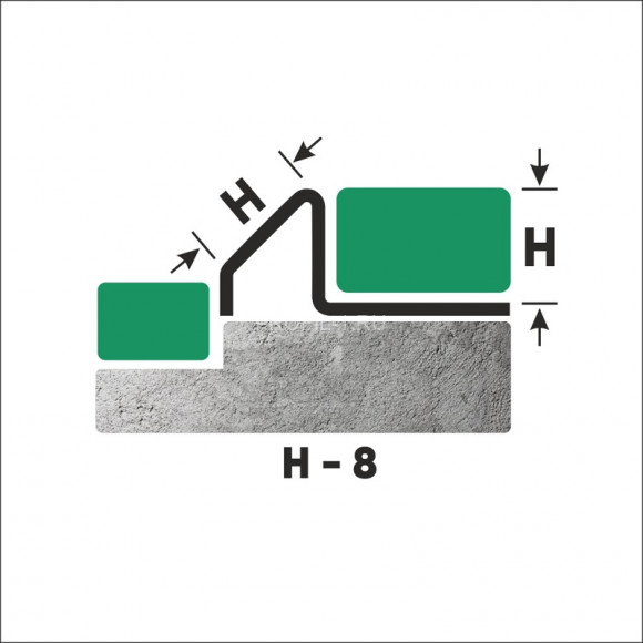 Наружный профиль из нержавеющей стали со скосом для плитки 8 мм FSF 8 S сатинированная сталь 270 см