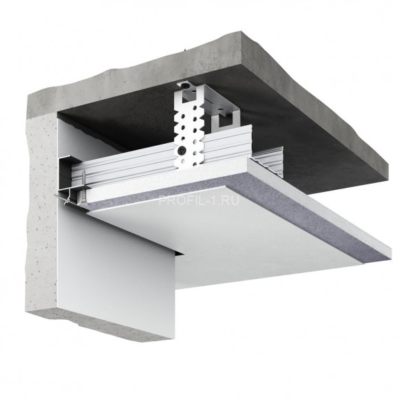 Теневой потолочный плинтус алюминиевый Decaro D005.2A Black черный 2 м Теневой потолочный плинтус алюминиевый Decaro D005.2A Black черный 2 м