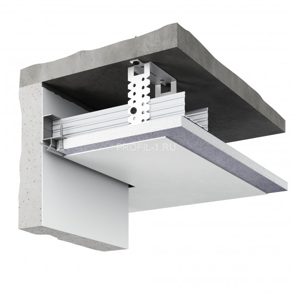 Теневой потолочный плинтус алюминиевый Decaro D005.2A Black черный 2 м Теневой потолочный плинтус алюминиевый Decaro D005.2A Black черный 2 м