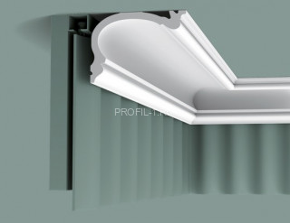 Потолочный плинтус Orac Decor Purotouch C341 белый полиуретан 88х122 мм 2м