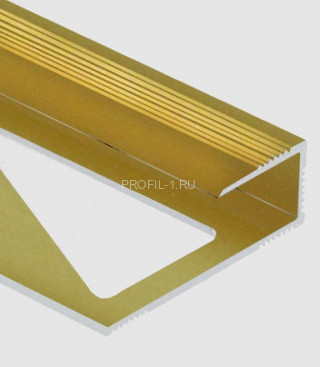 Профиль для ламината оконечный Panel L с рифлением алюминий 10 мм PV59-12 песок матовый 2,7 м Профиль для ламината оконечный Panel L с рифлением алюминий 10 мм PV59-12 песок матовый 2,7 м