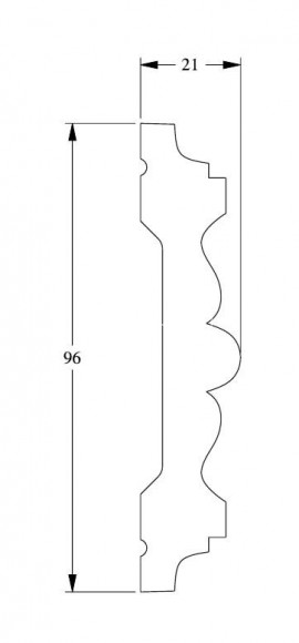 Молдинг Orac Decor Purotouch P9020 белый полиуретан 96х21 мм 2м Молдинг Orac Decor Purotouch P9020 белый полиуретан 96х21 мм 2м