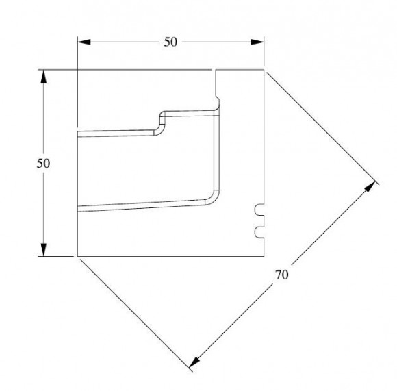 Потолочный плинтус для скрытого освещения Orac Decor C361 белый полиуретан 50х50 мм 2м Потолочный плинтус для скрытого освещения Orac Decor C361 белый полиуретан 50х50 мм 2м