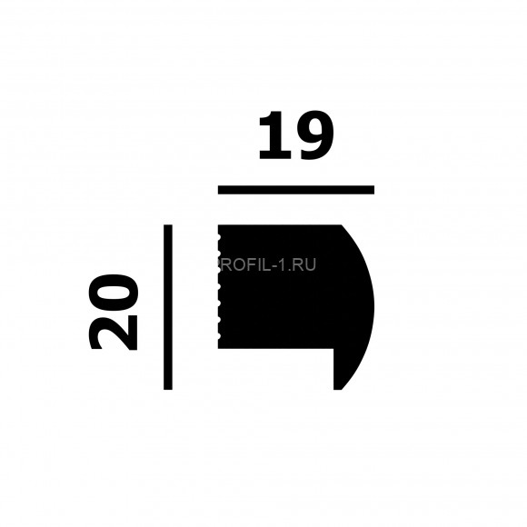 Декоративный молдинг Перфект Плюс P197 белый ударопрочный 19х20 мм 2 м