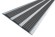 Алюминиевая полоса с резиновыми вставками 100 мм АП-100 черный 2,7 м