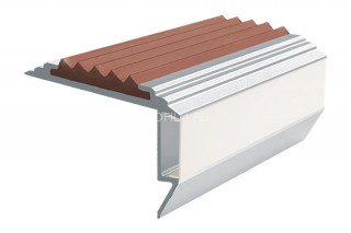 Алюминиевый порог угловой противоскользящий с подсветкой 26х45 мм АУ-45-LED коричневый 2,0 м Алюминиевый порог угловой противоскользящий с подсветкой 26х45 мм АУ-45-LED коричневый 2,0 м