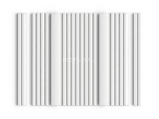 Стеновая декоративная панель 3D HiWood HL201 NP GRAND из фитополимера белая 240мм х 18.5мм х 2.7м