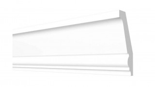 Потолочный плинтус Decor-Dizayn DD24 полистирол белый, под покраску 39х24х2000 мм